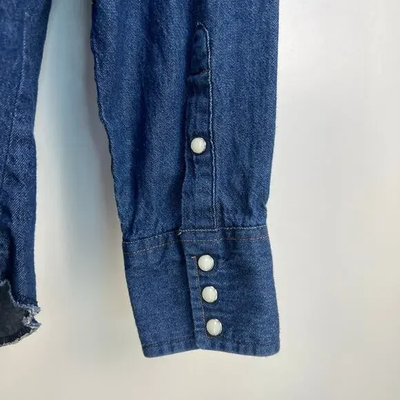 Vintage Roebucks Denim Pearl Snap Shirt